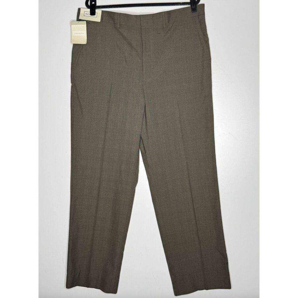 New Merona Classic Relaxed Fit Easy Care Flat Front Dress Pant Mens Size 40 x 32